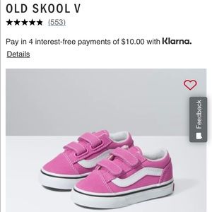 VANS Toddler Old Skool V size 2